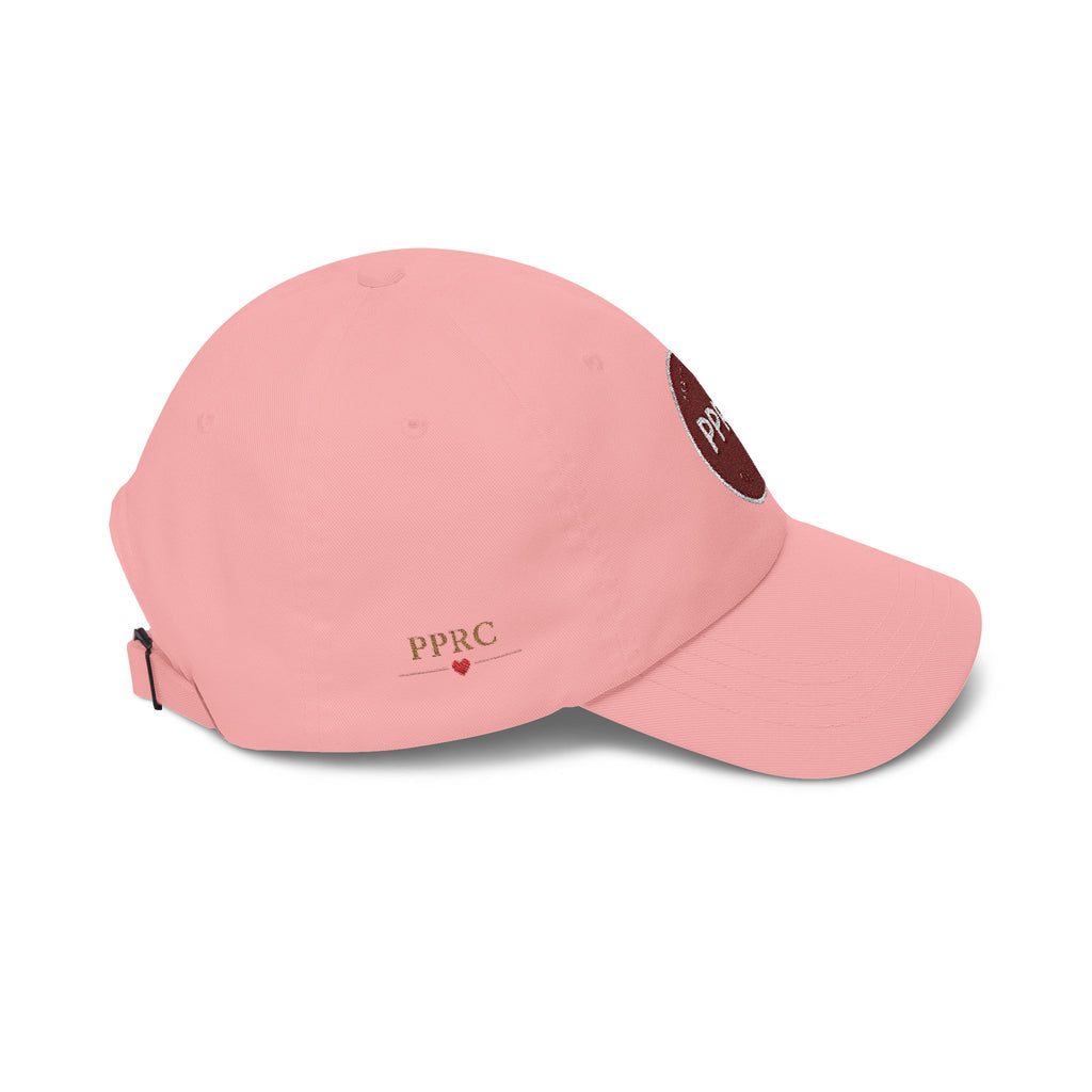 PPRC Run Club Classic Dad Cap — White Embroidered Patch Hat