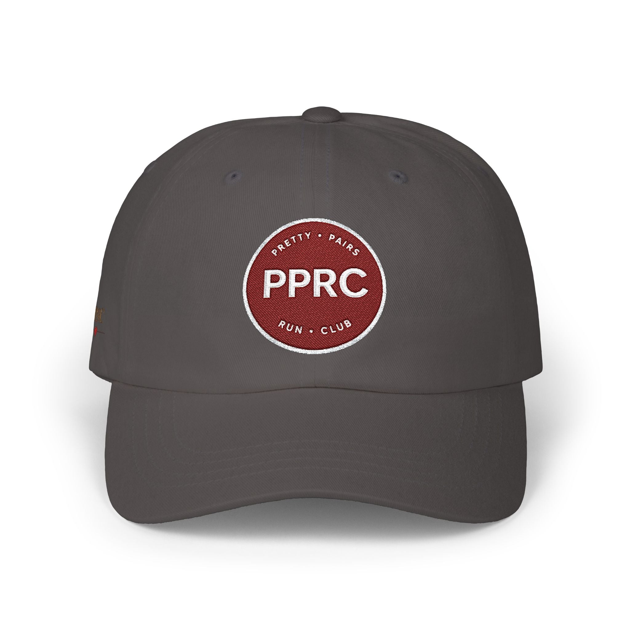 PPRC Run Club Classic Dad Cap — White Embroidered Patch Hat