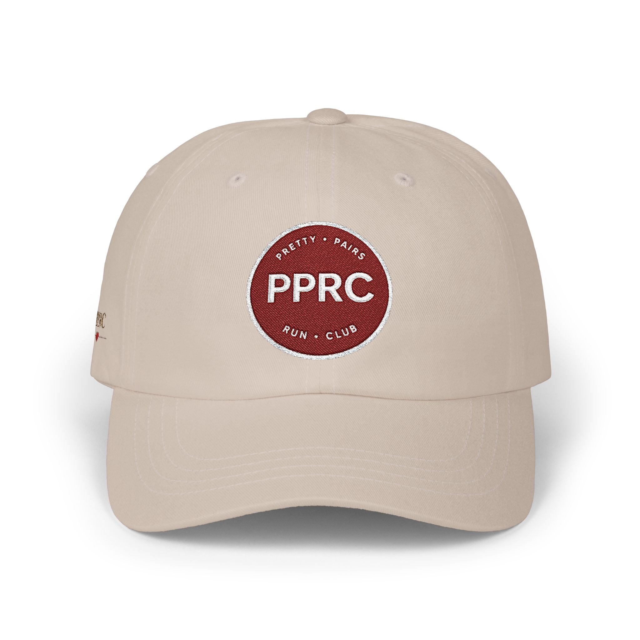 PPRC Run Club Classic Dad Cap — White Embroidered Patch Hat