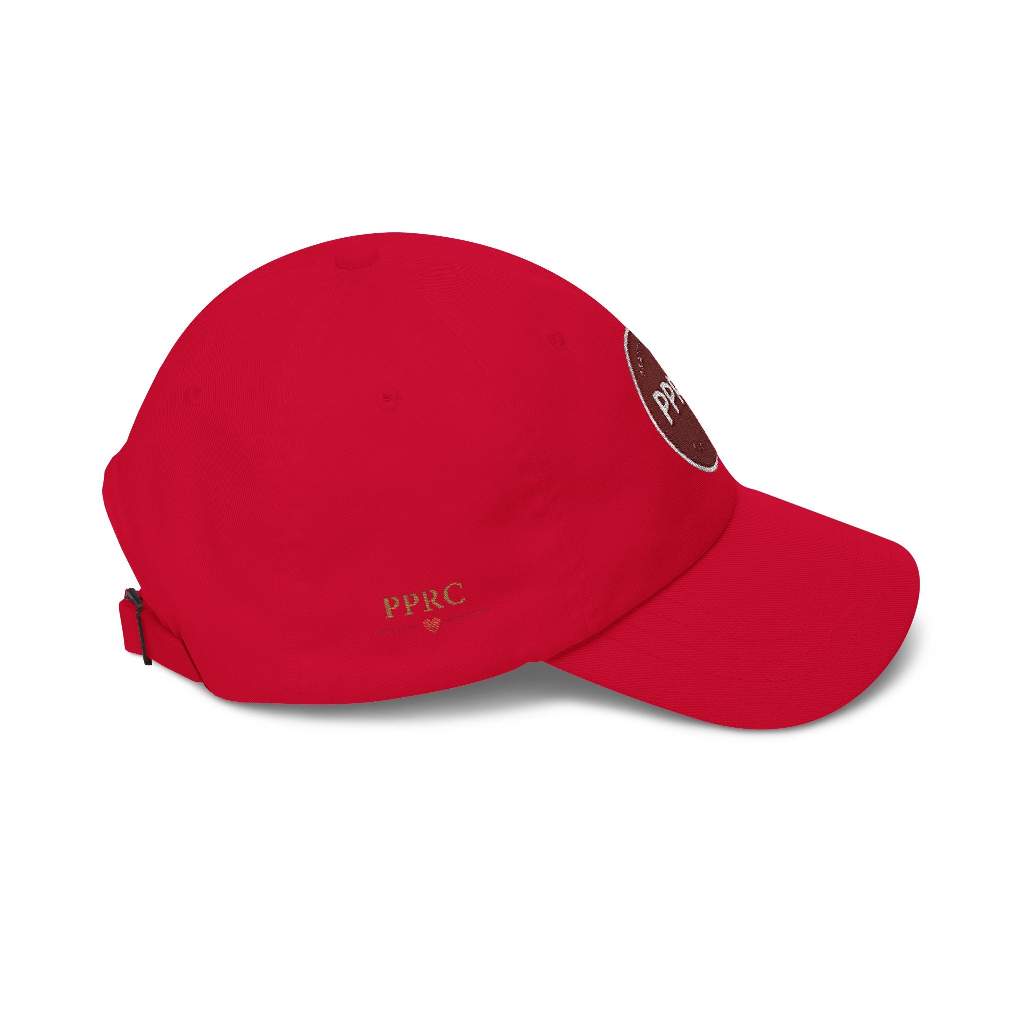 PPRC Run Club Classic Dad Cap — White Embroidered Patch Hat