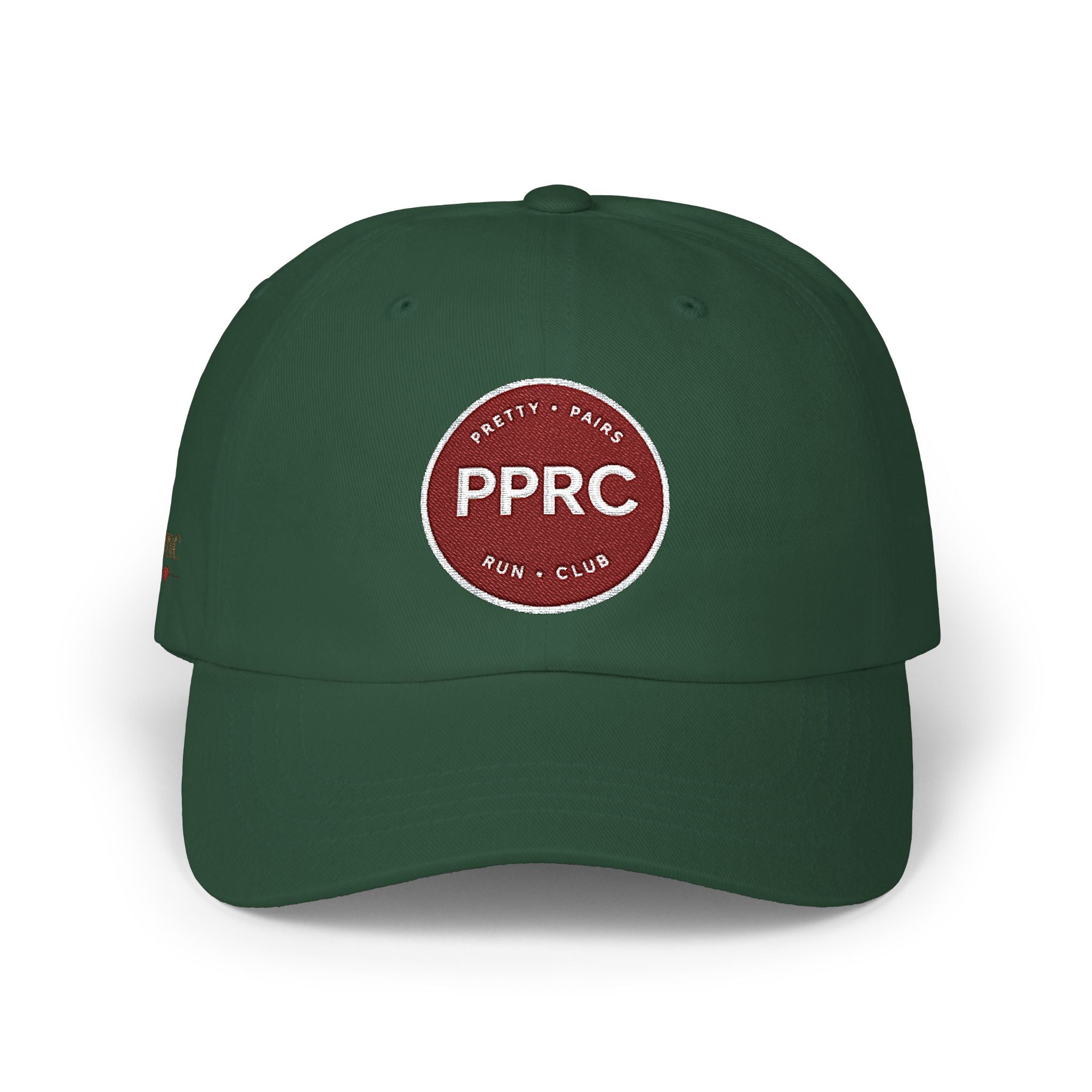 PPRC Run Club Classic Dad Cap — White Embroidered Patch Hat