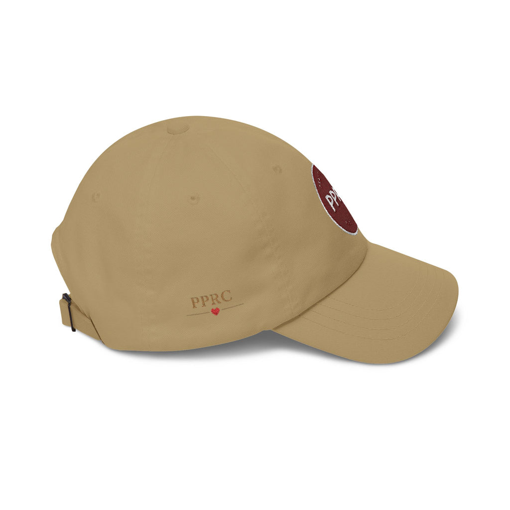 PPRC Run Club Classic Dad Cap — White Embroidered Patch Hat
