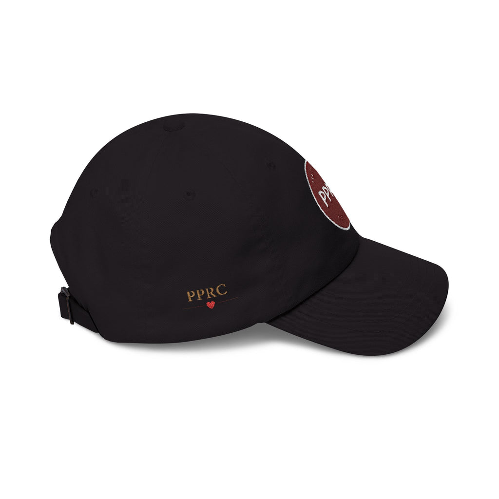 PPRC Run Club Classic Dad Cap — White Embroidered Patch Hat