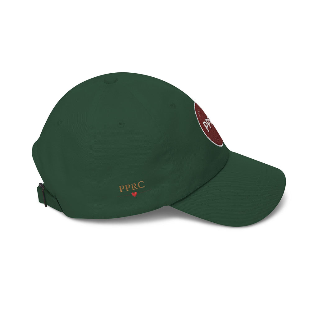 PPRC Run Club Classic Dad Cap — White Embroidered Patch Hat