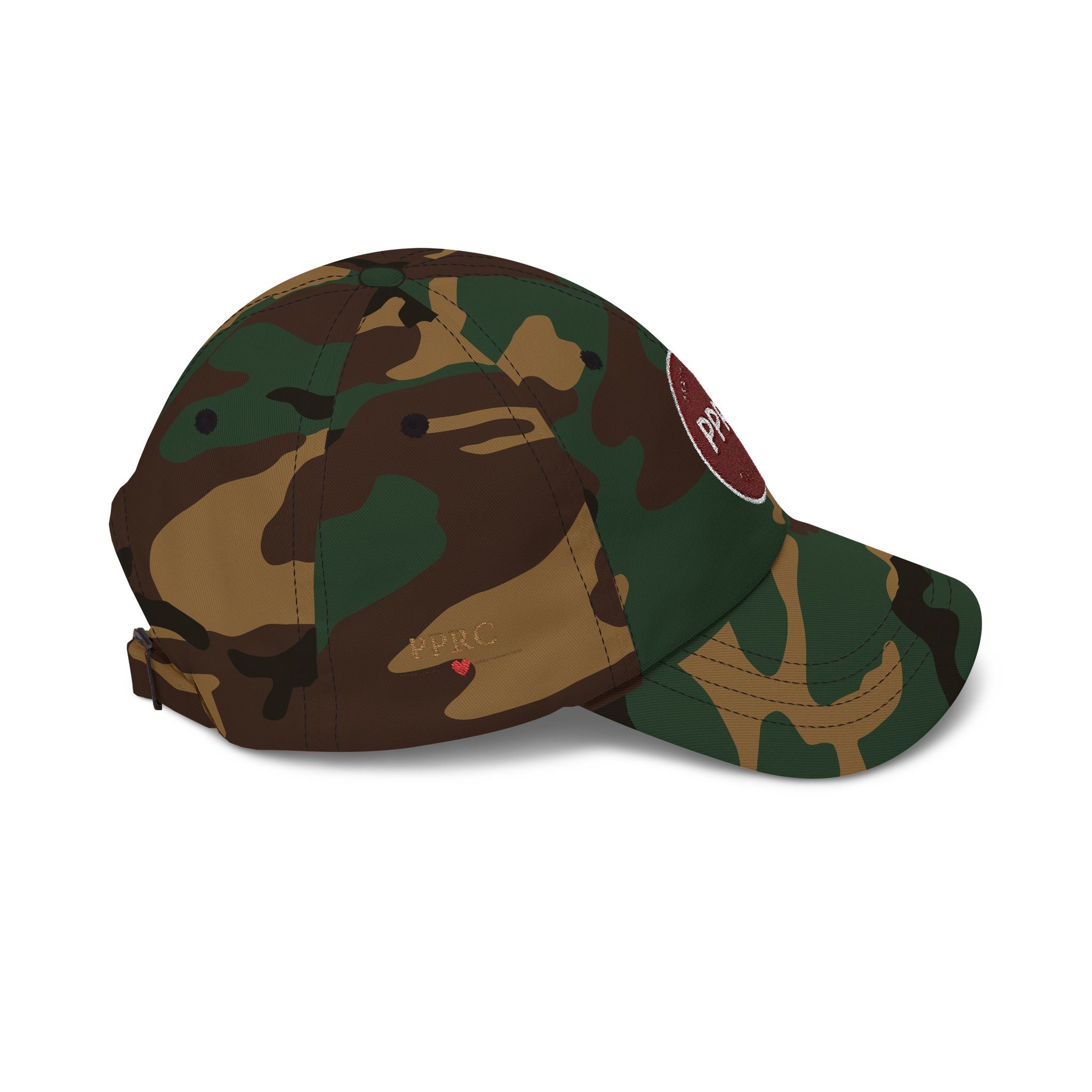 PPRC Run Club Classic Dad Cap — White Embroidered Patch Hat
