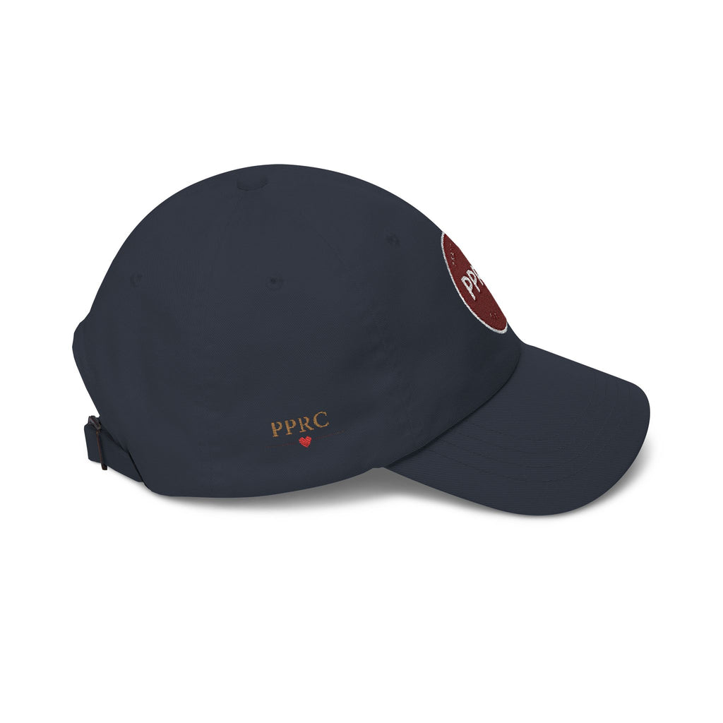 PPRC Run Club Classic Dad Cap — White Embroidered Patch Hat