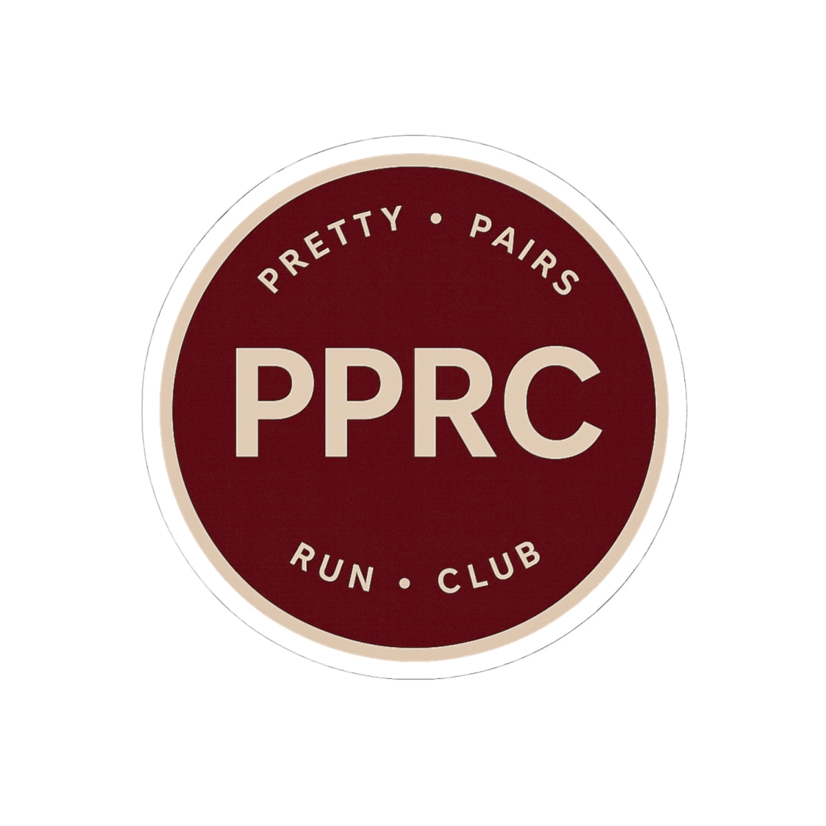 PPRC Sticker — Pretty Pairs Run Club Round Kiss-Cut Vinyl Sticker