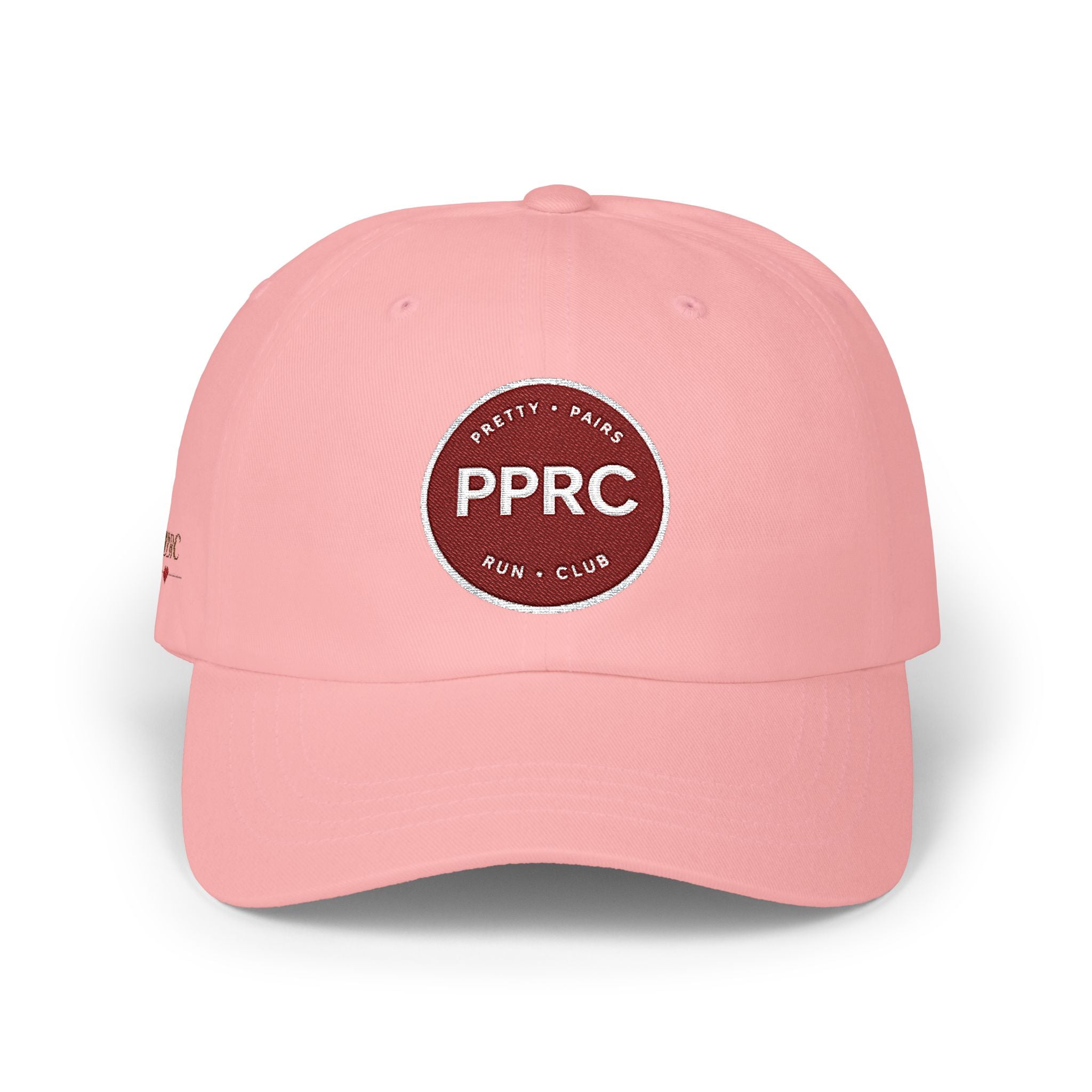 PPRC Run Club Classic Dad Cap — White Embroidered Patch Hat