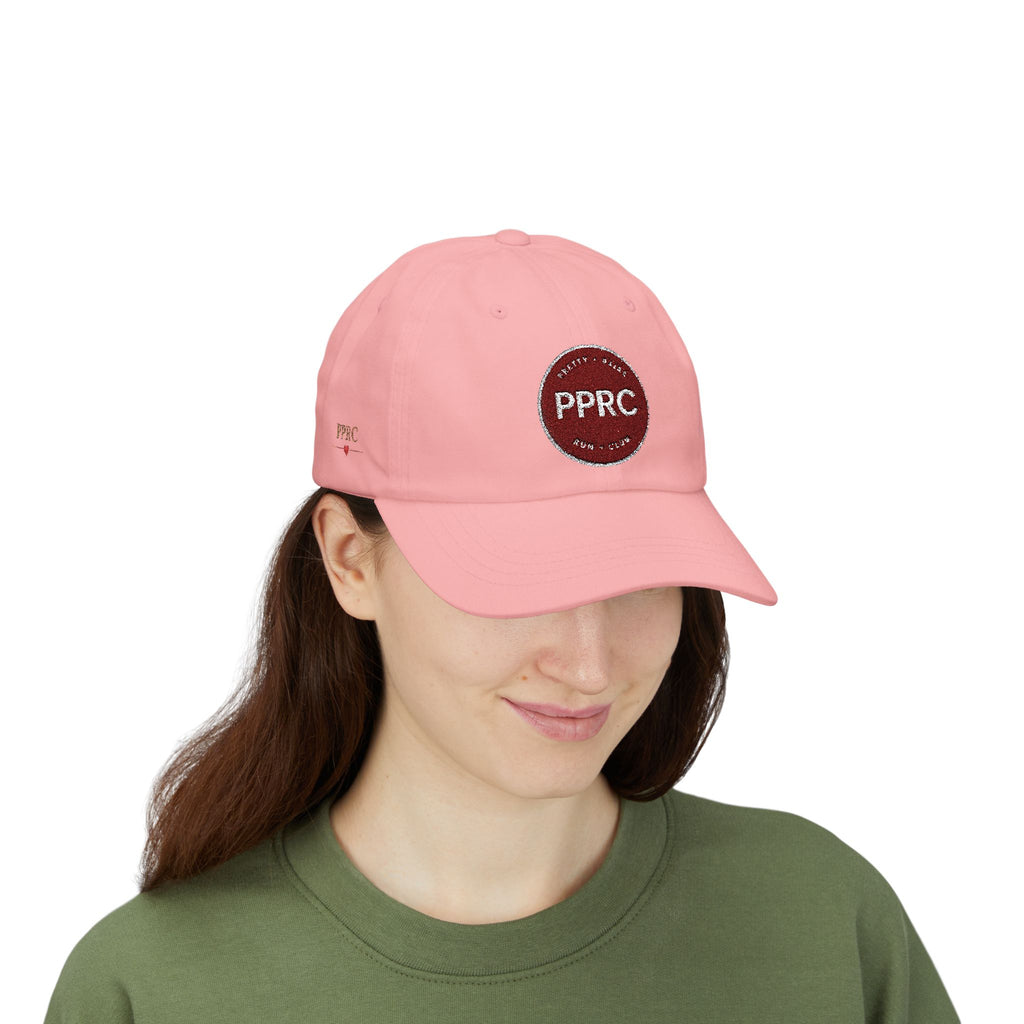 PPRC Run Club Classic Dad Cap — White Embroidered Patch Hat