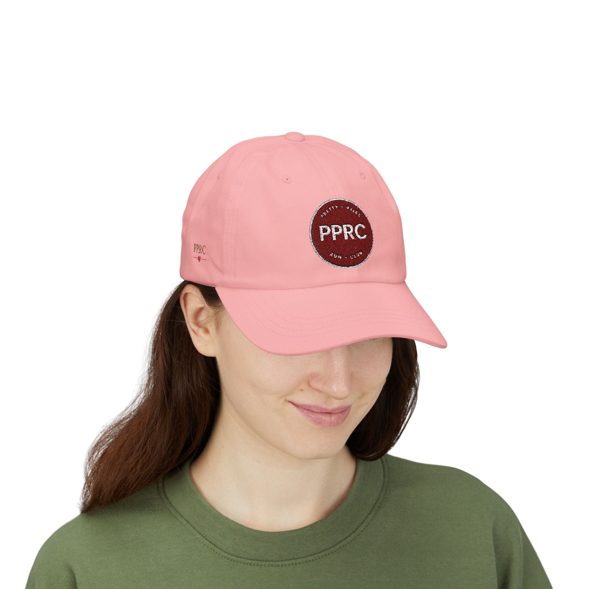 PPRC Run Club Classic Dad Cap — White Embroidered Patch Hat