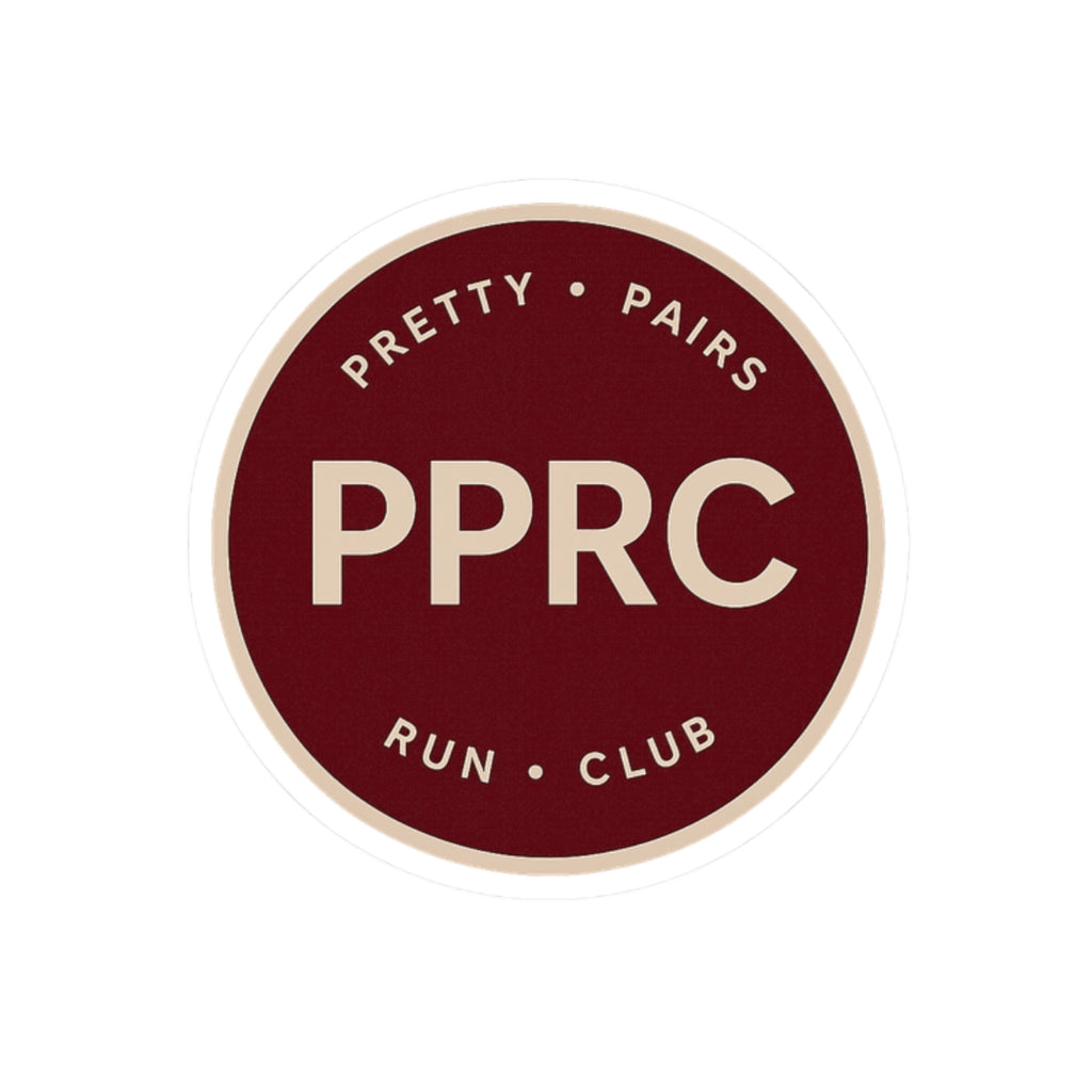 PPRC Sticker — Pretty Pairs Run Club Round Kiss-Cut Vinyl Sticker