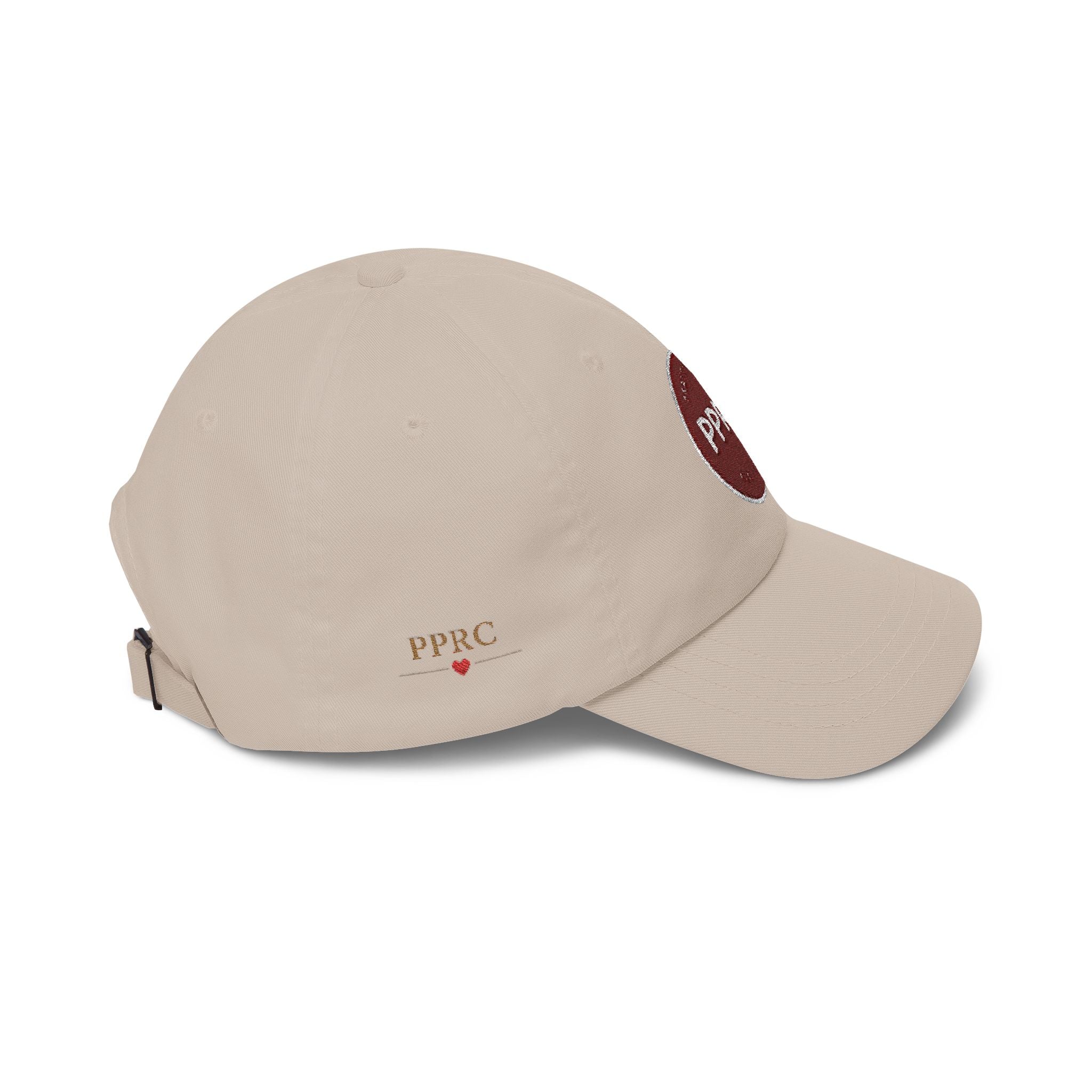 PPRC Run Club Classic Dad Cap — White Embroidered Patch Hat
